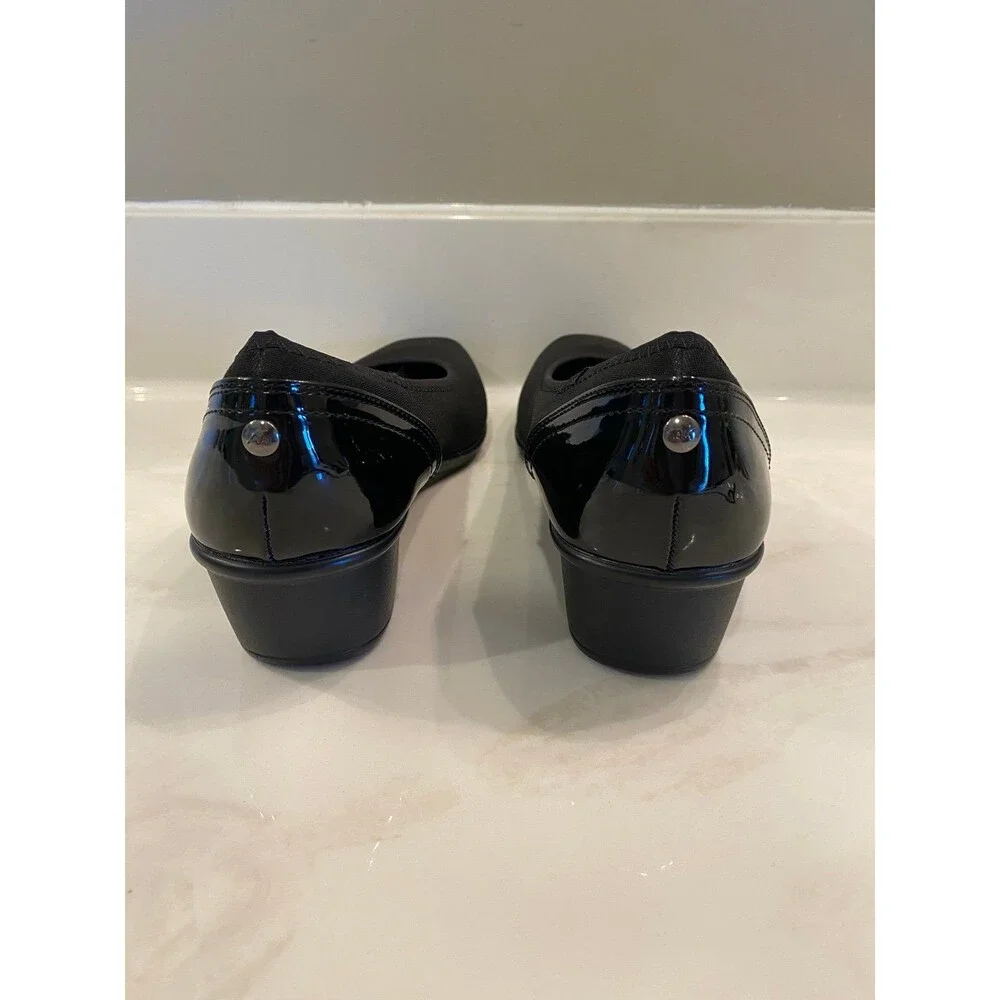 AK Anne Klein iflex Malani Black Womens Slip-on Wedge Heel Memory Foam Size‎ 8.5